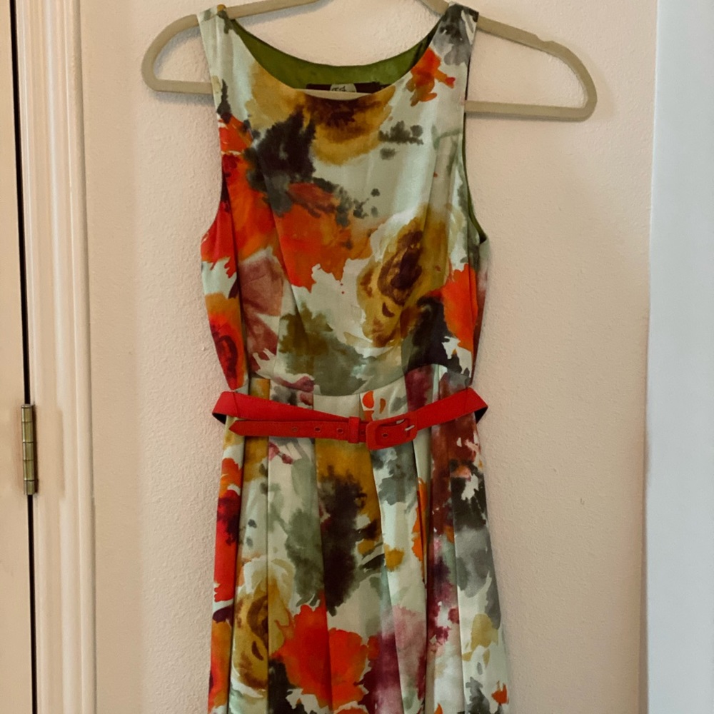 Watercolor Anthropologie dress